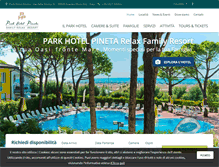 Tablet Screenshot of parkhotelpineta.com